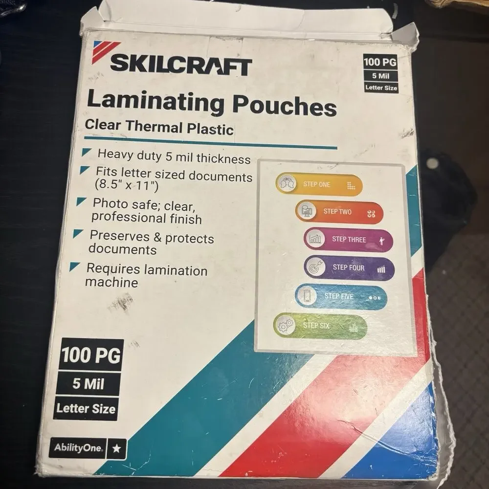 SKILCRAFT Thermal Laminating Pouches, 8.50